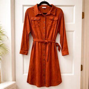 Calvin Klein Faux Suede Dress Size 12